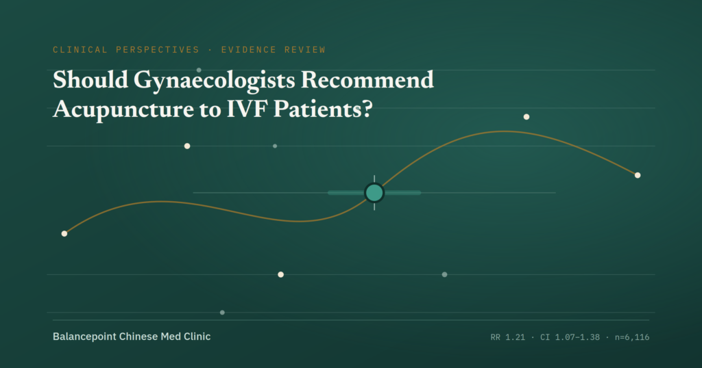 Should Gynaecologists Recommend Acupuncture to IVF Patients?
