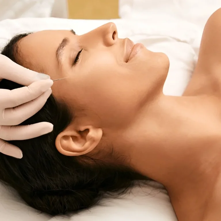 Acupuncture facelift. Facial acupuncture